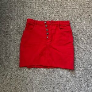 Brandy Melville Red Mini Skirt